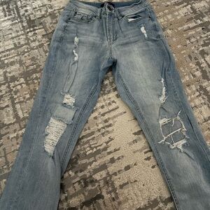 Refuge Distressed Blue Boyfriend Jeans